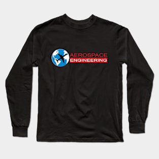 Aerospace engineering text, aeronautical logo Long Sleeve T-Shirt